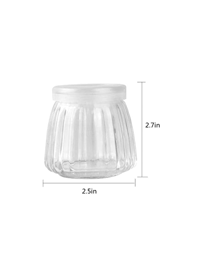 The Bros 4oz Glass Jars with PE Lids 12 Pack Mini Pudding Jars Clear Yogurt Jars Glass Favor Jars Containers for Spice, Jam, honey, Mousse, Wedding Favors, Shower Favors, DIY and Art - Image 2