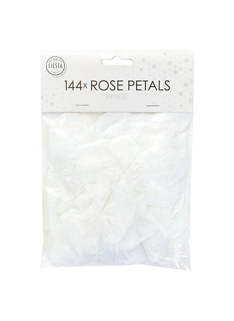 Globos Rose Petal Confetti White Synthetic 144-Pack - Image 1