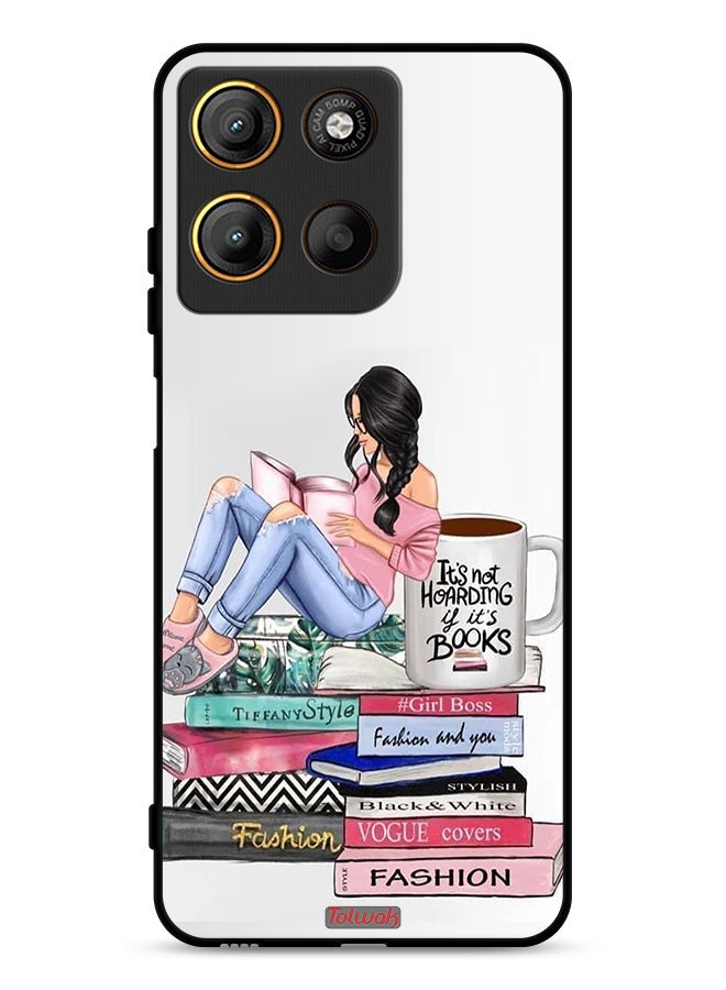 Tolwak Motorola Moto G15 Protective Case Cover Girl And Fashion Books Art
