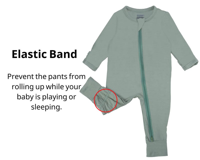 GUISBY Baby Footless Pajamas with Mittens Cuffs, Soft Rayon Double Zippers 3 Piece Sets 18-24 Months - Image 3