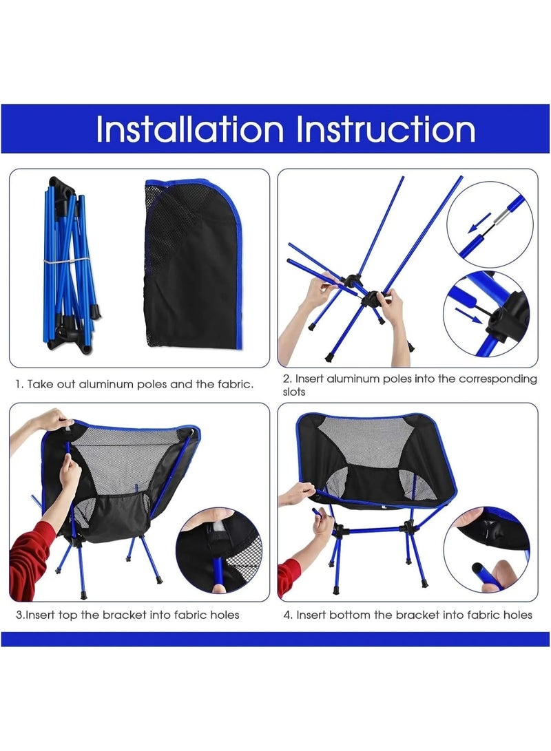 كيلا كرسي قابل للطي، خفيف الوزن، قابل للفصل، محمول، خفيف الوزن، قابل للطي، بمقعد ممتد، مناسب لصيد الأسماك والتخييم والمنزل والشواء والحديقة. - Image 4