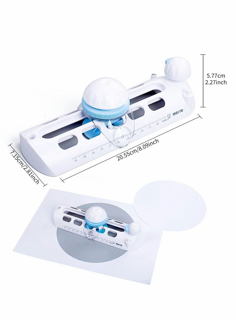 Excefore - Circle Paper Cutter, Circular Compass Craft Cutter, Paper Trimmer Scrapbooking Tool for Paper Circular Cutting Tool for Cardstocks - Image 1