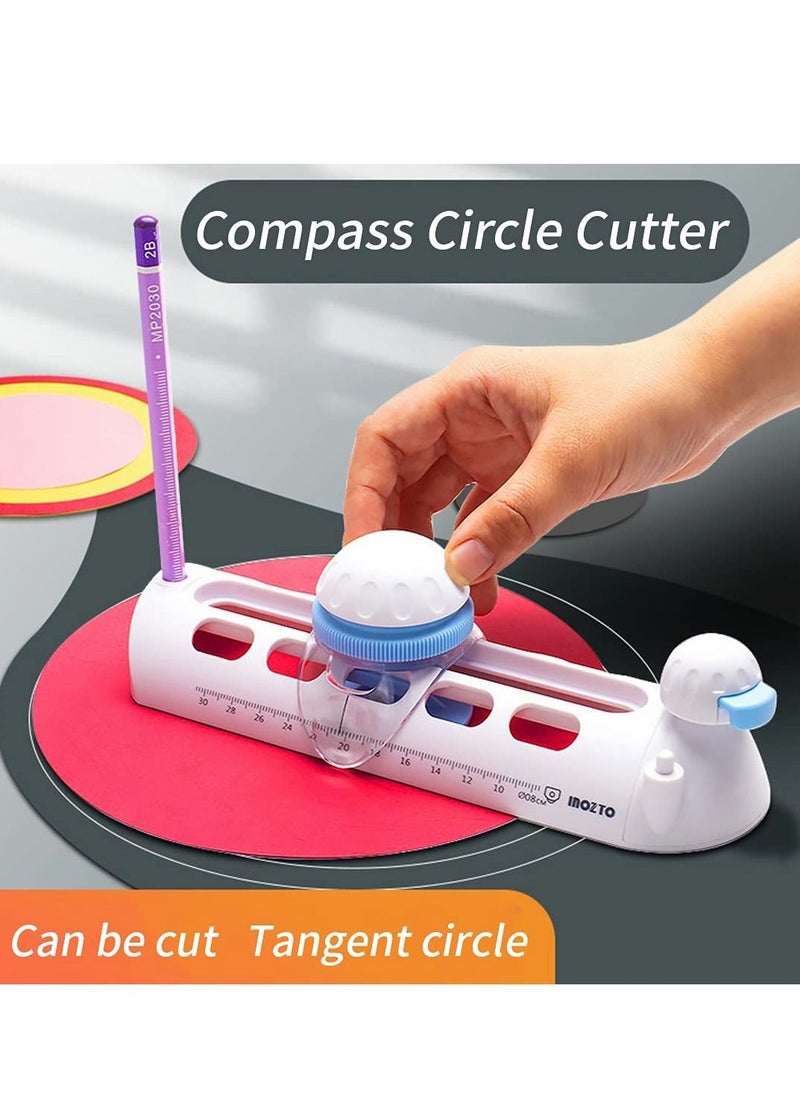 Excefore - Circle Paper Cutter, Circular Compass Craft Cutter, Paper Trimmer Scrapbooking Tool for Paper Circular Cutting Tool for Cardstocks - Image 1