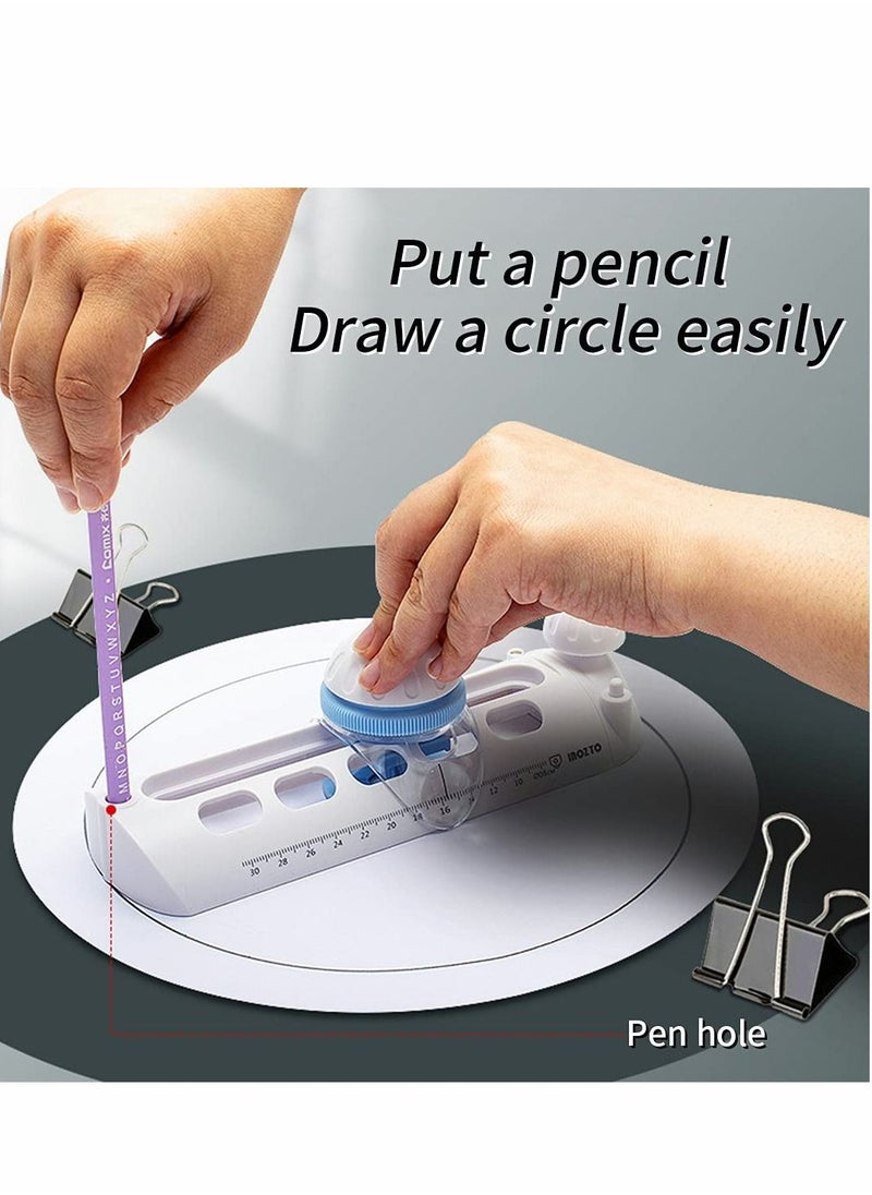 Excefore - Circle Paper Cutter, Circular Compass Craft Cutter, Paper Trimmer Scrapbooking Tool for Paper Circular Cutting Tool for Cardstocks - Image 1