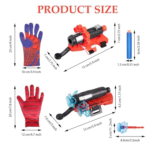 Vinciph Spider Web Shooter Wrist Launcher Toy SetHero RolePlaying Spider Web Shooter Toy - Image 5