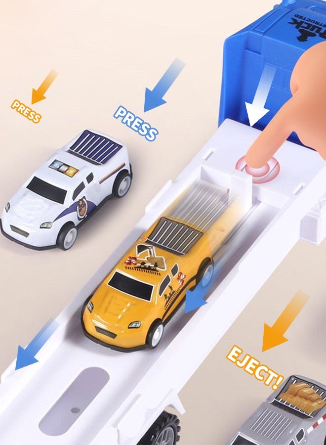 Vividorad Truck Toy Toddler Toys for 3 4 5 6 Years Old Boys, Die-Cast Transport Truck Car Toys with 6 Alloy Cars Vehicles 34.6-Inch Race Track for Boys Kids, Foldable Race Tracks Transport Car Carrier Toy for Toddlers,Toddler Car Toys Track Set for Kids Boys Girls - Image 5