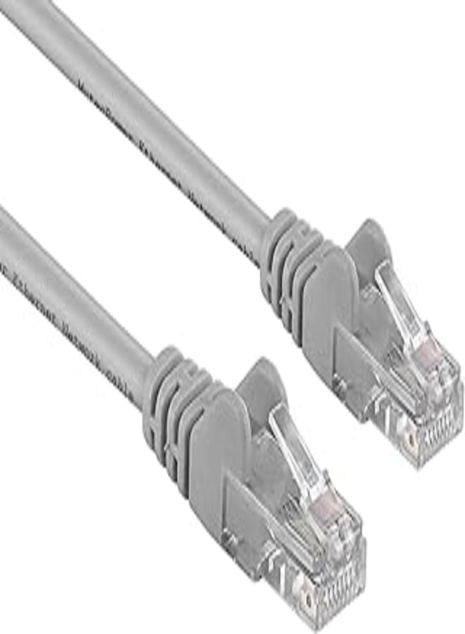 كابل إيثرنت Cat6 من Power Networking مع قابس RJ-45 - رمادي - 20 متر