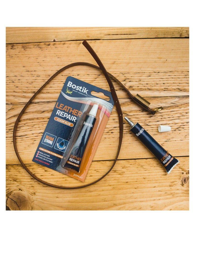Bostik Leather Repair Glue, Extra Strong, Quick Drying, Flexible Bond, Water Resistant, Colour: Clear, 20ml tube  - Image 3