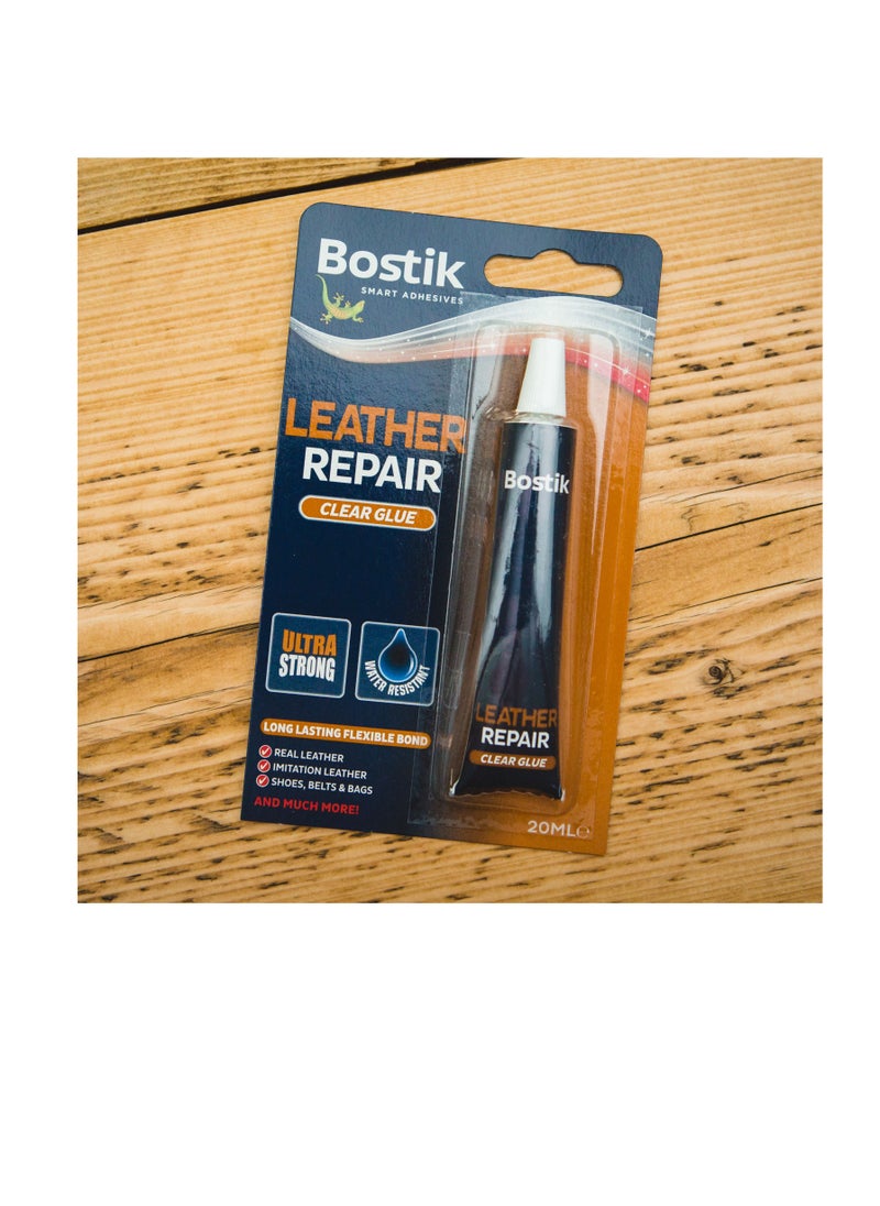 Bostik Leather Repair Glue, Extra Strong, Quick Drying, Flexible Bond, Water Resistant, Colour: Clear, 20ml tube  - Image 4