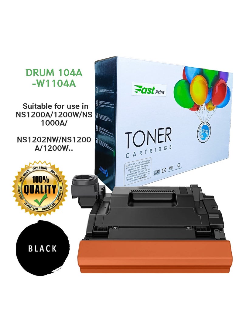 Fast Print TONER CARTRIDGE DRUM UNIT 104A BLACK-W1104A - Image 1