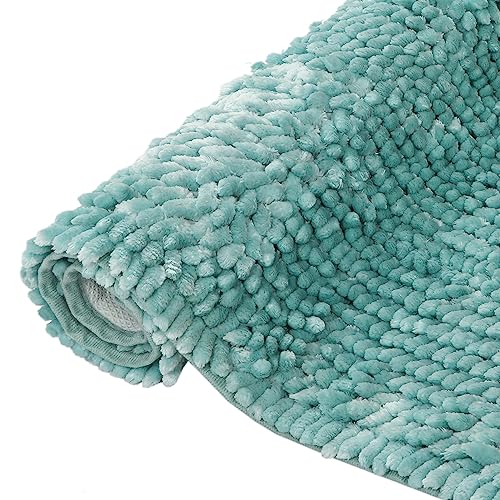Villedomo Bathmats | Machine Washable | Antiskid Bath mats | Water soak Bath mats (50 x 80 CM 1 Piece, Teal) - Image 1