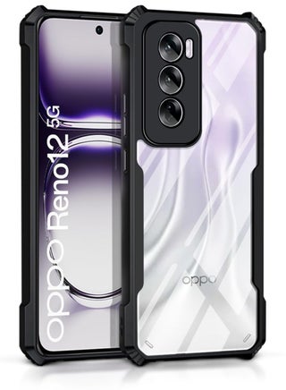 Case for Oppo Reno 12 5G Clear Cover Hard PC Back Cover with Shockproof TPU Black Border 360 Degree Impact Resistant non-Yellowing Transparent Cover For Oppo Reno 12 5G - pzsku/Z090F7A1D1F06D6753943Z/45/_/1720622089/c2311333-62d6-4cba-bc98-e63156c98840