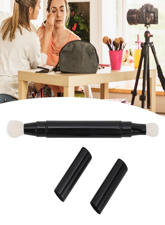 Sorandy Dual Eyeshadow Brush, Retractable Eye Makeup Brushes, Portable Double Ended Eye Makeup Brush with Double End Design, Eye Enhancing Makeup Brush for Outdoor Travel - Image 2