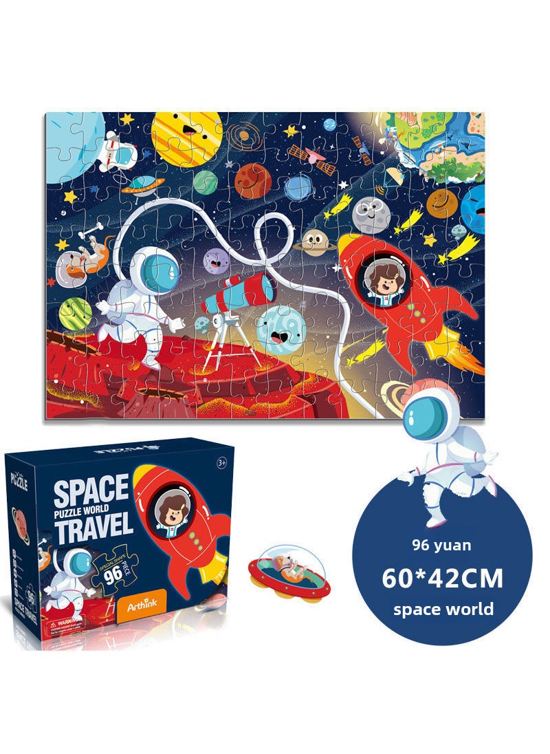 Generic - Kids Puzzle Gift Box Educational Toy Space travel (96 pieces) - Image 1