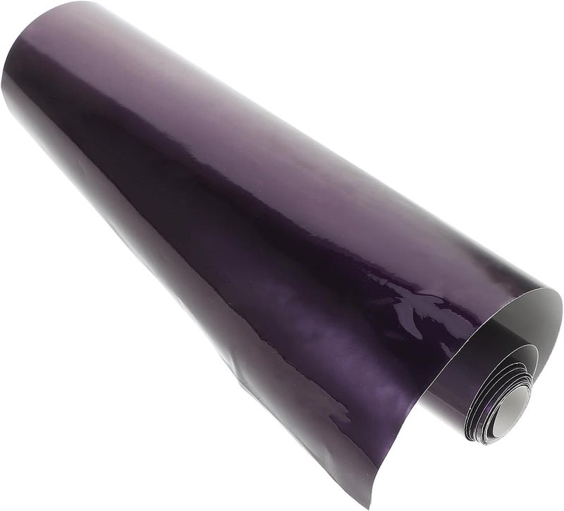 High Gloss Metallic Purple Vinyl Wrap Roll 1.52m X 30cm Full Car Wrap Self-Adhesive Auto Body Protection Film for Vehicle Exterior Decoration - Image 1