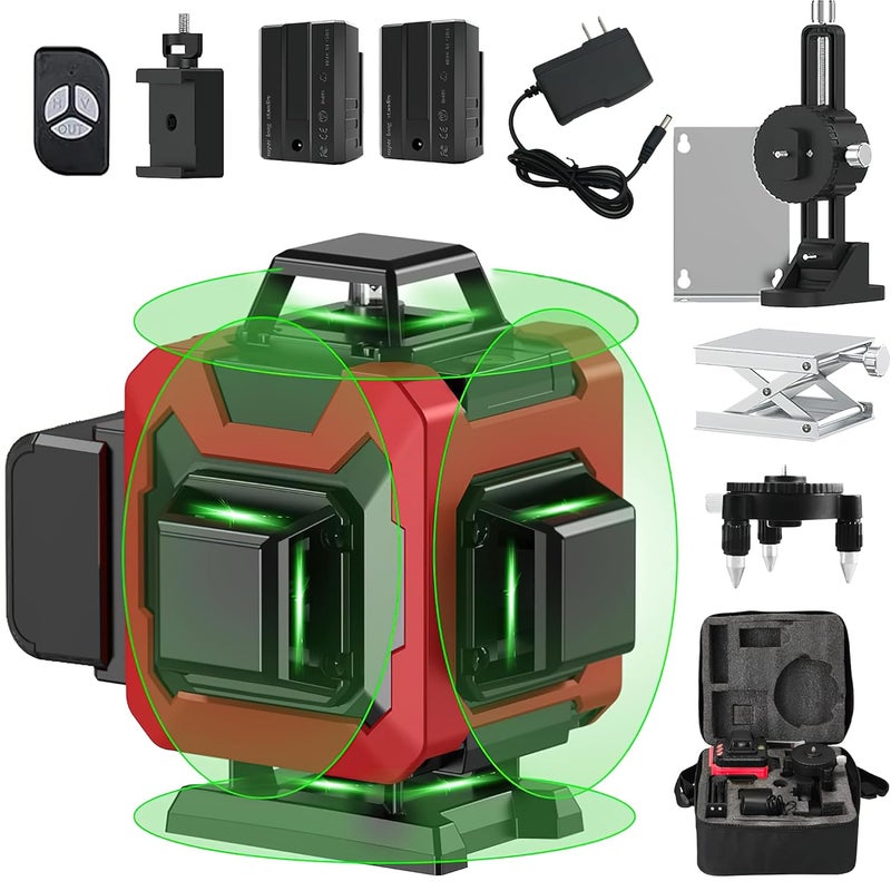 WISKA 4D 16 Lines 4x360 Degree SelfLeveling Laser Level Machine Digital Construction Instrument with Light for Precision Measurement Leveler Tool with Cube Design - Image 1