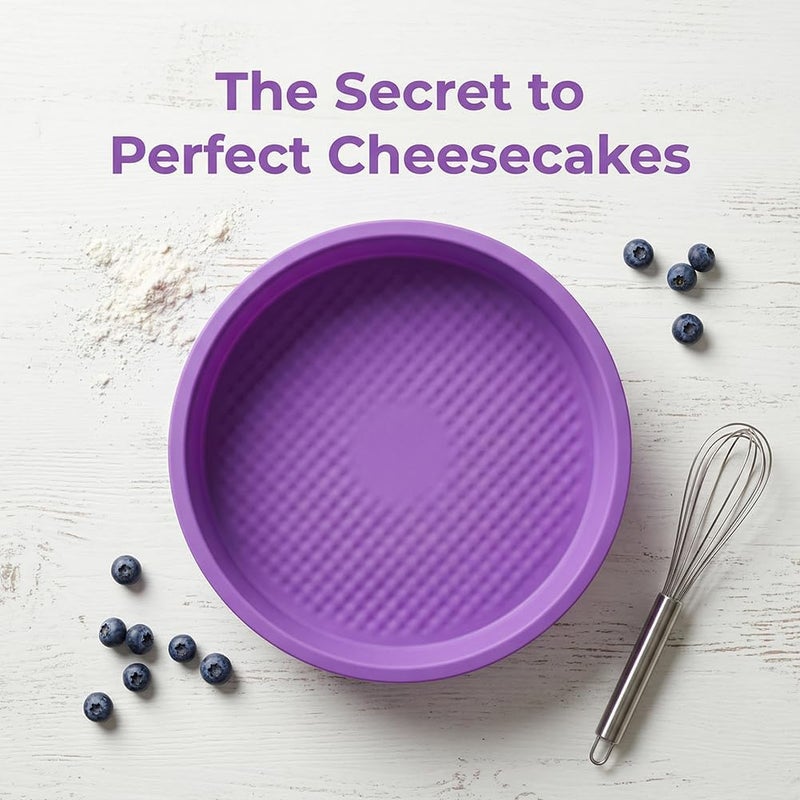 KOOTIPS Baking Silicone 10-Inch Round Cake Pan Baking Mold, BPA Free, Non-Stick European-Grade Silicone, 2.16-Inches Deep - Image 5