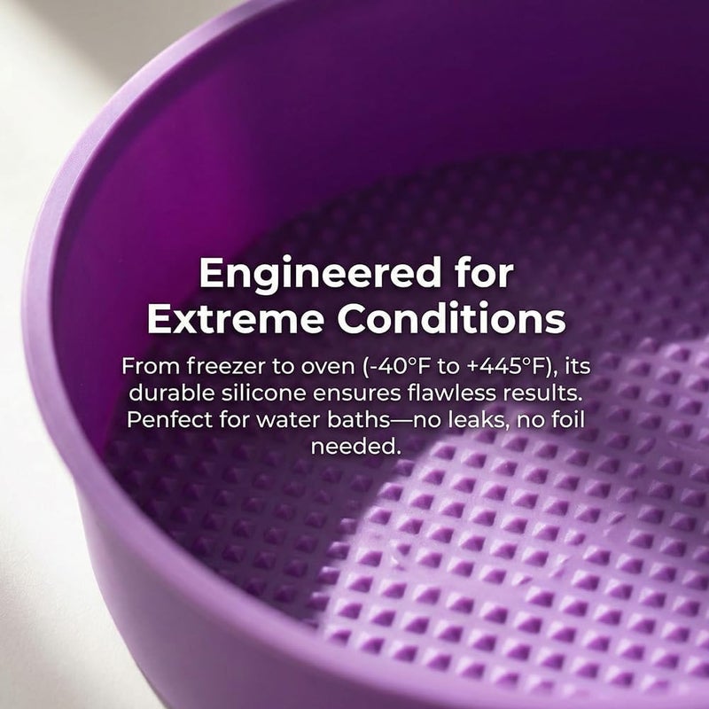KOOTIPS Baking Silicone 10-Inch Round Cake Pan Baking Mold, BPA Free, Non-Stick European-Grade Silicone, 2.16-Inches Deep - Image 3