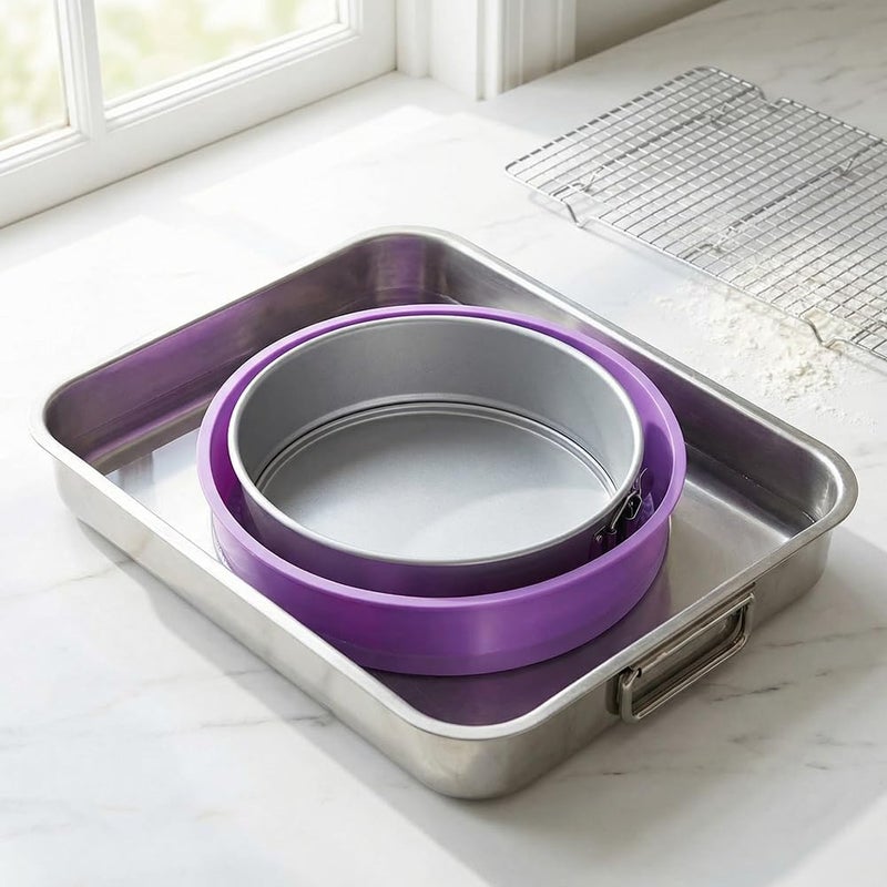 KOOTIPS Baking Silicone 10-Inch Round Cake Pan Baking Mold, BPA Free, Non-Stick European-Grade Silicone, 2.16-Inches Deep - Image 2