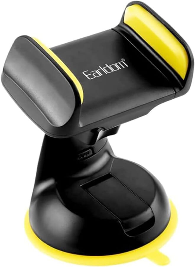 Earldom Universal Phone Bracket - Car Mount - Mobile Holder For Car - Smartphone Compatible - Black Yellow