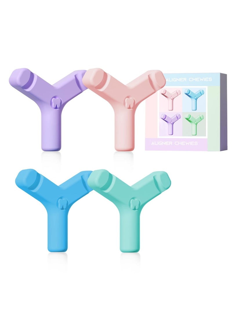 Barakah Aligner Accessories, Y-Shaped Firm & Soft 2-Way, 4 Color Set for Comfort & Adjustment - Image 1