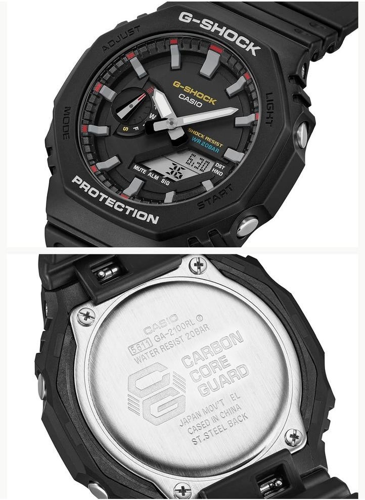 G-SHOCK G-SHOCK Iconic Styles Color Line Men's Watch Analog-Digital - GA-2100RL-1ADR  - Image 3