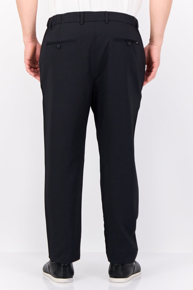 Threadbare Men Regular Fit Plain Chino Pants, Black - Image 3