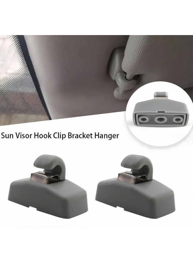 2 Pack Plastic Sun Visor Clip Bracket Hangers Compatible with VW Transporter T4 T5 T5.1 T6 - Image 1
