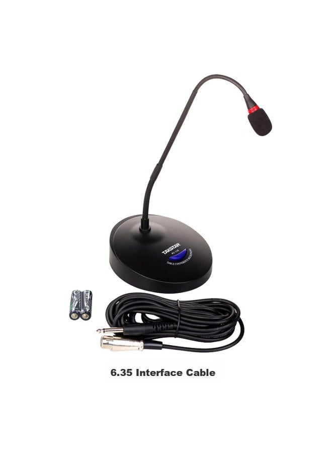 Takstar Ms-118 Desktop Conference Microphone, Wired Conference Gooseneck Microphone, For Company Meetings, Public Speaking, Campus Meetings, Desktop Microphone In Elegant Black - Image 2