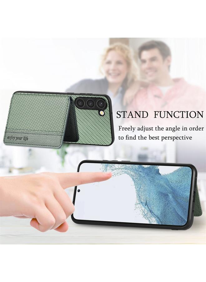 اس-توب جراب لهاتف Samsung Galaxy S23 5G مصنوع من ألياف الكربون وحقيبة بطاقات مغناطيسية - Image 5