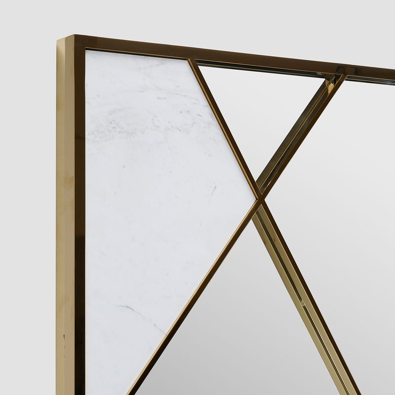 AL HUZAIFA FURNITURE Gayla Mirror, Antique Brass - Image 2