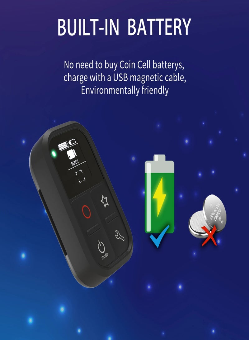 YOCTOP YSG05S Camera Wireless Remote Control for Photo Video Focus Zoom 15M Control Distance Built-in Battery with Wrist Strap Charging Cable Replacement for Sony ZV1 ZV-E1 ZV-E10 A7M4 A6700 A7C A6700 and More  - Image 2