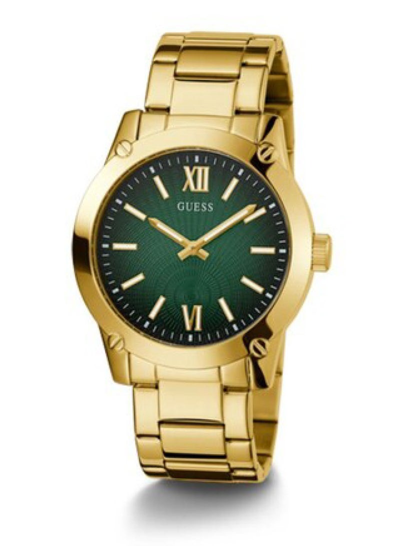 GUESS Men’s Crescent Analog Quartz Gold Stainless Steel Watch GW0574G2 – 44mm - Image 5