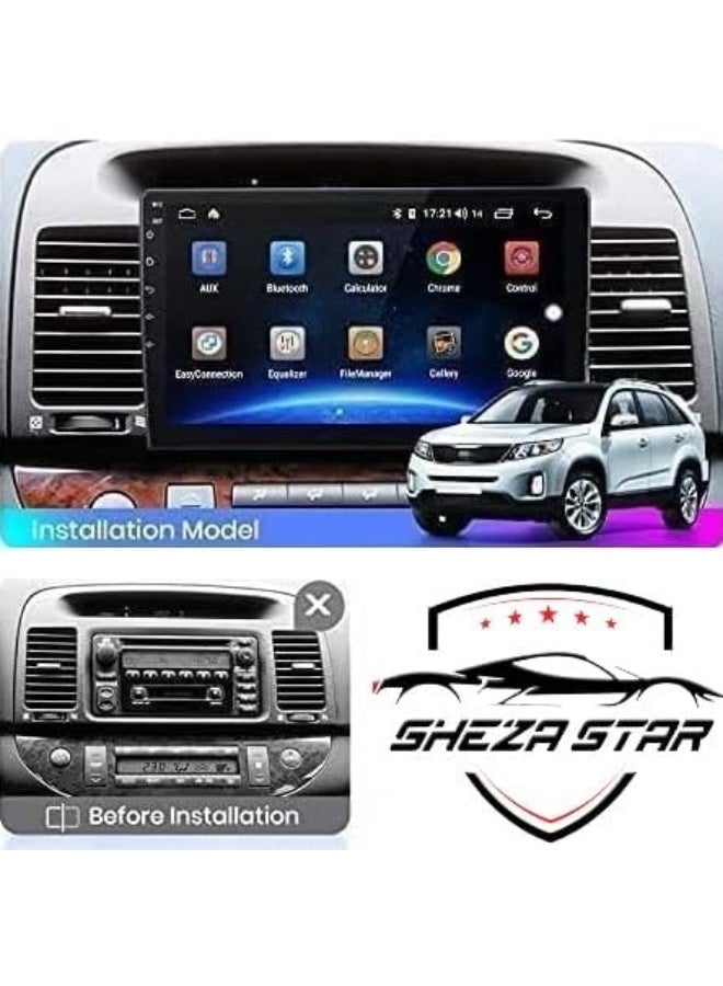 SHEZA STAR Android Car Stereo for Toyota Camry 2001-2006 4GB RAM 64GB ROM Support Carplay, M-Link Wi-Fi BT, Radio GPS, 9 Inch IPS.QLED, Screen with 360D Camera Included - Image 2