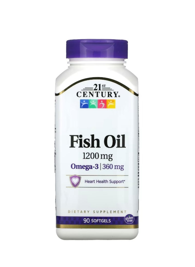 21st CENTURY Fish Oil 1200 mg 90 Softgels  - Image 1