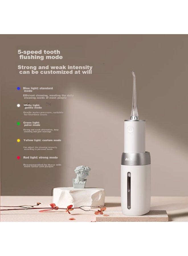 B-Air Bair V5 Small Square Bottle, Electric Water Flosser, Retractable Portable Orthodontic Electric Oral Irrigator, Dental Cleaning Device, Water Flosser, Gift Box For Boyfriend, Small Blue Bottle - Image 5