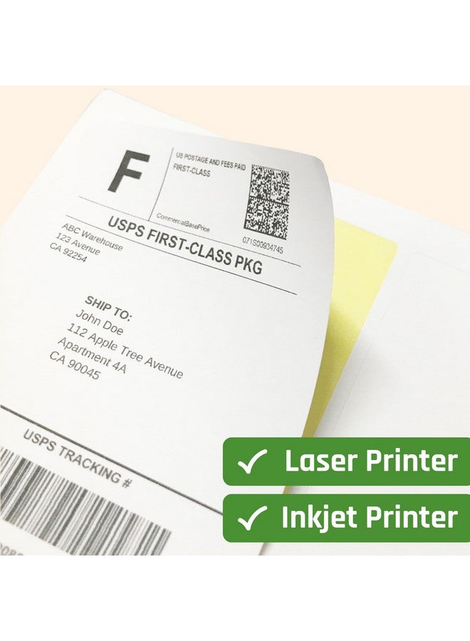 TownStix 30 Sheets - Half Sheet Shipping Labels, Printable Sticker Paper, for Laser & Inkjet Printers - 2 per Sheet, 60 Pieces - Image 4