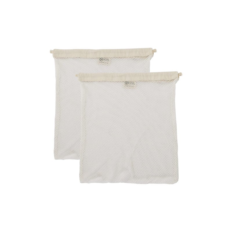 Simple Ecology Organic Cotton Mesh Laundry Bag; Machine Washing Bags for Delicates, Lingerie and Garments, Medium 2 pack - Image 1