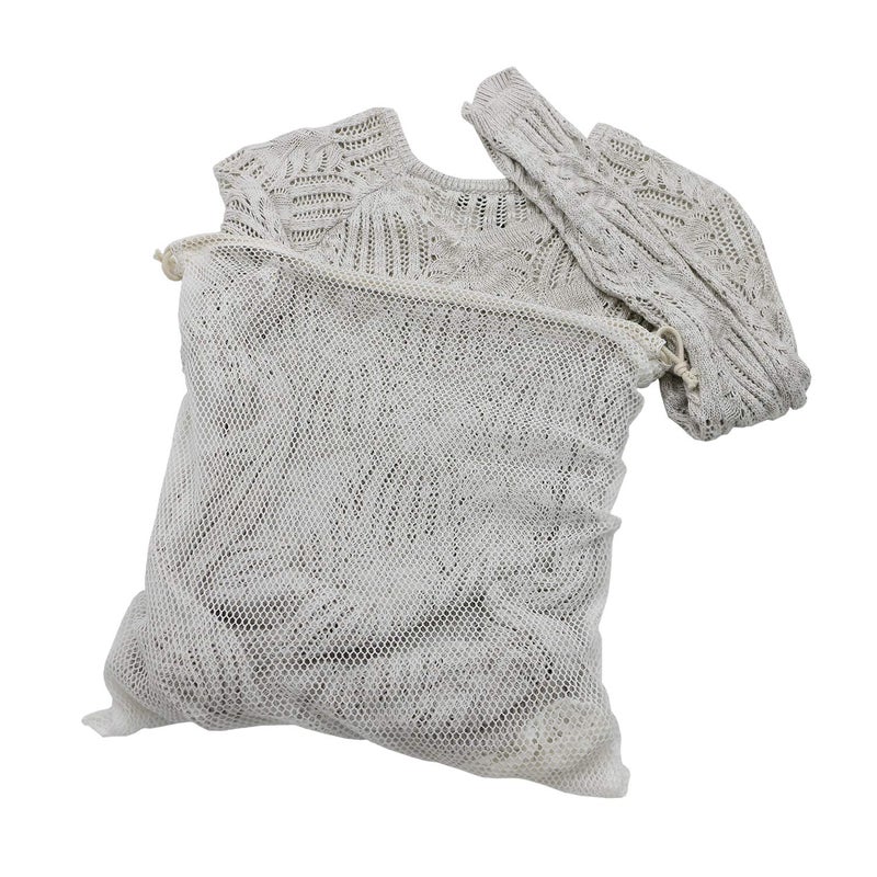 Simple Ecology Organic Cotton Mesh Laundry Bag; Machine Washing Bags for Delicates, Lingerie and Garments, Medium 2 pack - Image 5