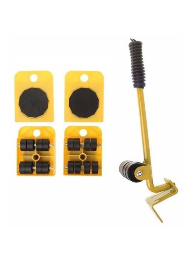 NIBEMINENT Pack Of 5 Furniture Lifting System Set Yellow/Black 335x100x100millimeter - Image 1