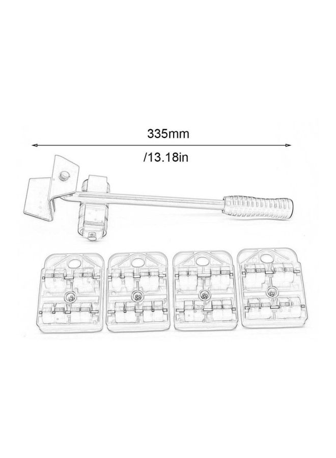 NIBEMINENT Pack Of 5 Furniture Lifting System Set Yellow/Black 335x100x100millimeter - Image 4