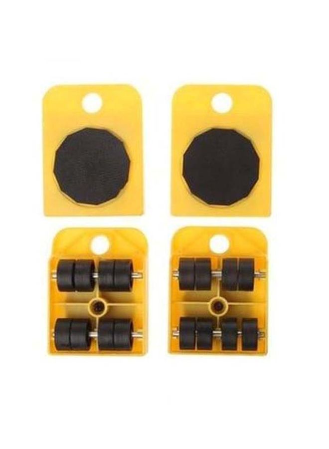 NIBEMINENT Pack Of 5 Furniture Lifting System Set Yellow/Black 335x100x100millimeter - Image 2