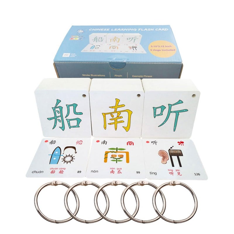 LELEYU Hieroglyphic Pictograph Symbols Chinese Alphabet Learning Color Flash Memory Cards Mandarin Simplified Character EditionPinyin and Stroke IllustrationsStage 1 - Image 4