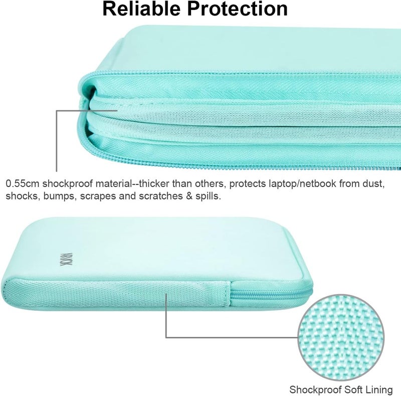 ARVOK 17-17.3 Inch Laptop Sleeve Multi-Color Size Choices Case/Water-Resistant Neoprene Notebook Computer Pocket Tablet Briefcase Carrying Bag/Pouch Skin Cover for HP/Dell/Lenovo/Asus/Acer Light Green - Image 4