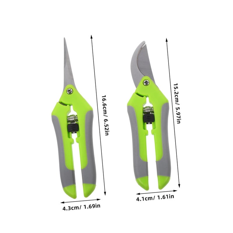 2 Pcs Ergonomic Pruning Shears Steel Blades For Garden Trimming - Image 3