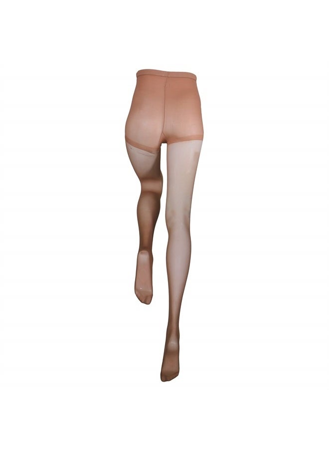 Truform - Sheer Compression Pantyhose, 8-15 mmHg, Women's Shaping Tights, 20 Denier, Beige, Queen Plus - Image 1