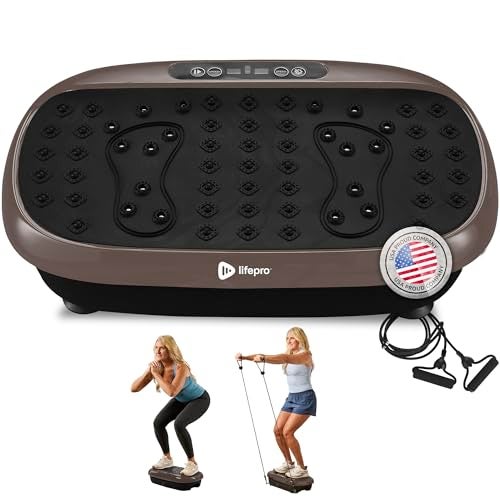 Lifepro HexaPlate Lite Vibration Plate Exercise Machine with Magnetic Acupoints - Full Body Vibration Platform for Beginners and Recovery - Lymphatic Drainage Massager for Muscle Toning and Fitness - Image 1