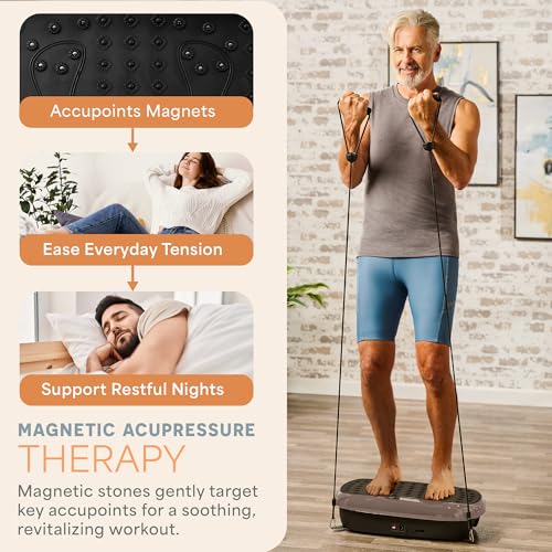 Lifepro HexaPlate Lite Vibration Plate Exercise Machine with Magnetic Acupoints - Full Body Vibration Platform for Beginners and Recovery - Lymphatic Drainage Massager for Muscle Toning and Fitness - Image 2