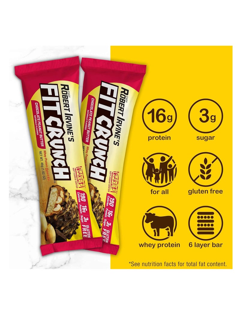 Fit Crunch Protein Bar 46gm Chocolate Peanut Butter  1x9 - Image 3