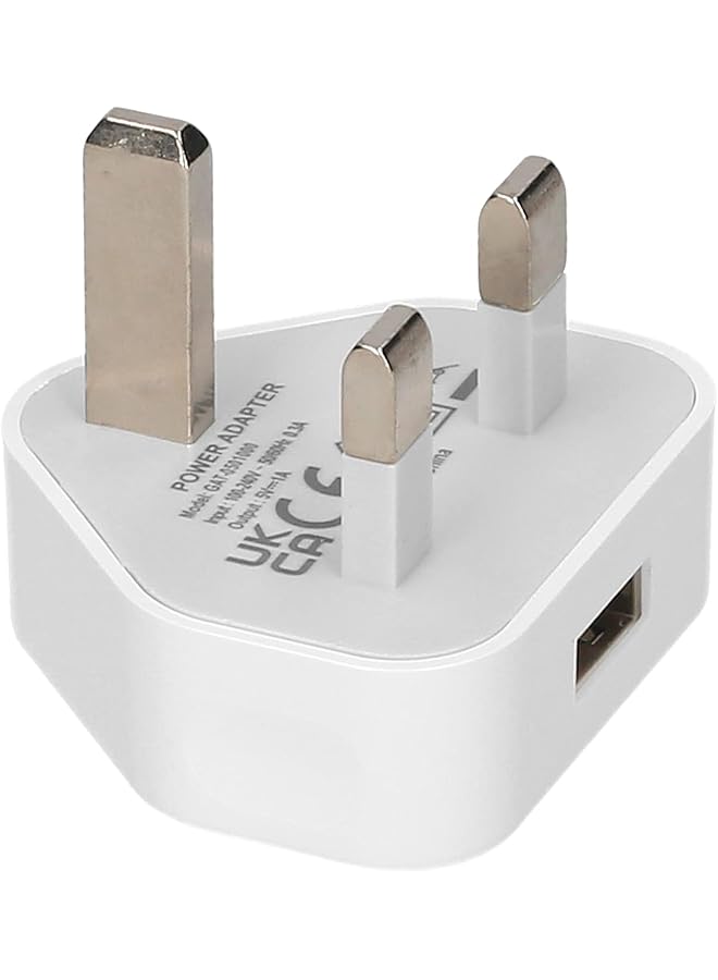 promass 5V 1A USB 100-240V Input DC Charging Multifunction Power Adapter for Electronic Devices (UK Plug, White) - Image 1